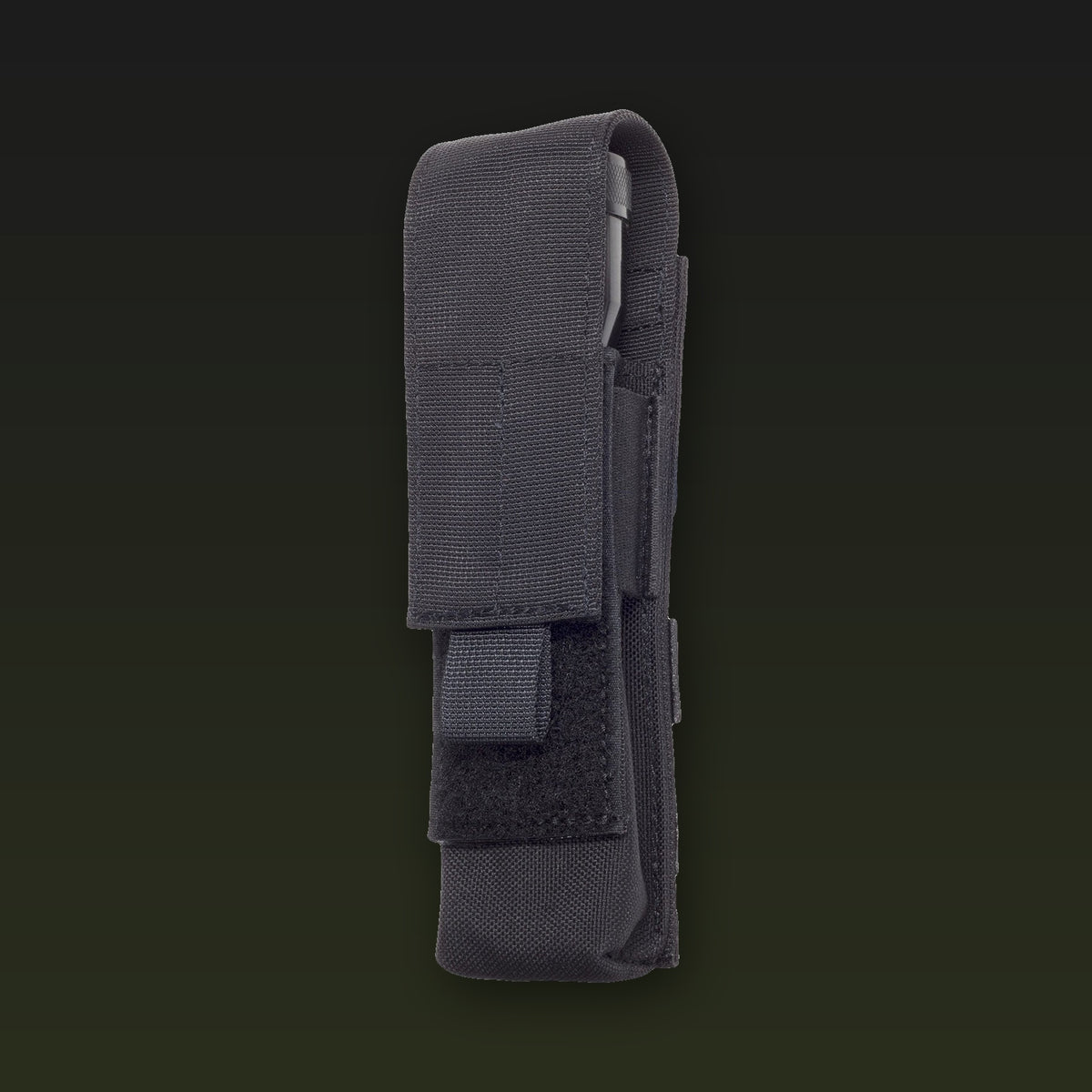 MOLLE flashlight pouch with hook-and-loop closure
