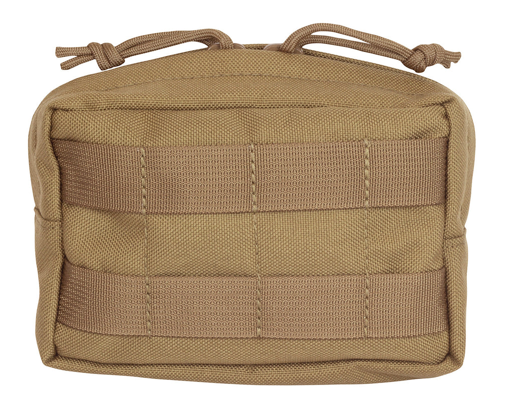 Small MOLLE utility admin pouch in coyote tan